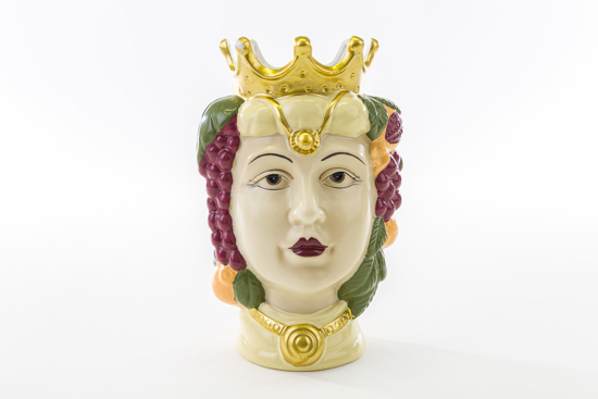 Immagine di VASO TESTA MORO DONNA COLORATA ALTEZZA 22