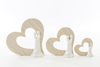 Immagine di SPOSI PORCELLANA CUORE LEGNO 15,5x4,5xh.15,5