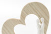 Immagine di SPOSI PORCELLANA CUORE LEGNO 15,5x4,5xh.15,5