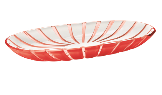Immagine di VASSOIO DA PORTATA LINEA  GRACE COLORE ROSSO TRASPARENTE