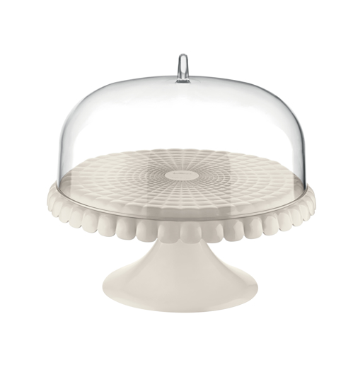 Immagine di ALZATA  CON CAMPANA PICCOLA CM.30 LINEA TIFFANY COLORE BIANCO LATTE