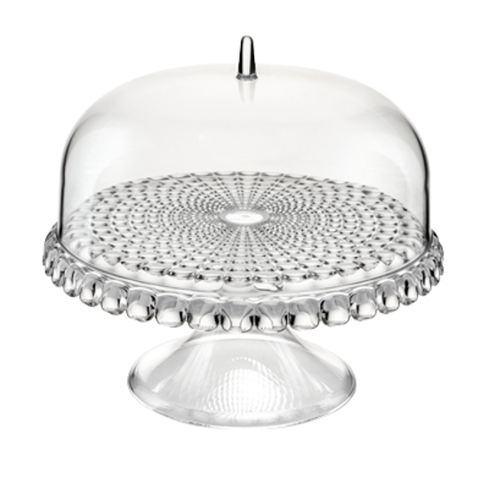 Immagine di ALZATA CON CAMPANA PICCOLA CM.30 LINEA TIFFANY COLORE TRASPARENTE