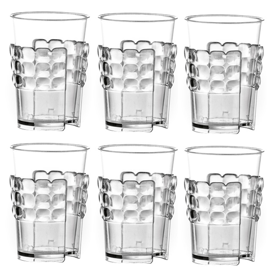Immagine di REGGIBICCHIERI UNIVERSALI SET 6 PEZZI LINEA TIFFANY COLORE TRASPARENTE
