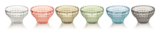 Immagine di COPPETTA SET 6 PEZZI CM.12 LINEA TIFFANY COLORI ASSORTITI