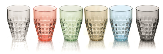 Immagine di BICCHIERI ALTO SET 6 PEZZI LINEA TIFFANY COLORI ASSORTITI