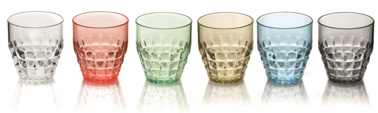 Immagine di BICCHIERI BASSI SET 6 PEZZI LINEA TIFFANY COLORI ASSORTITI