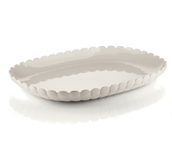 Immagine di VASSOIO A SERVIRE GRANDE L LINEA TIFFANY COLORE BIANCO LATTE