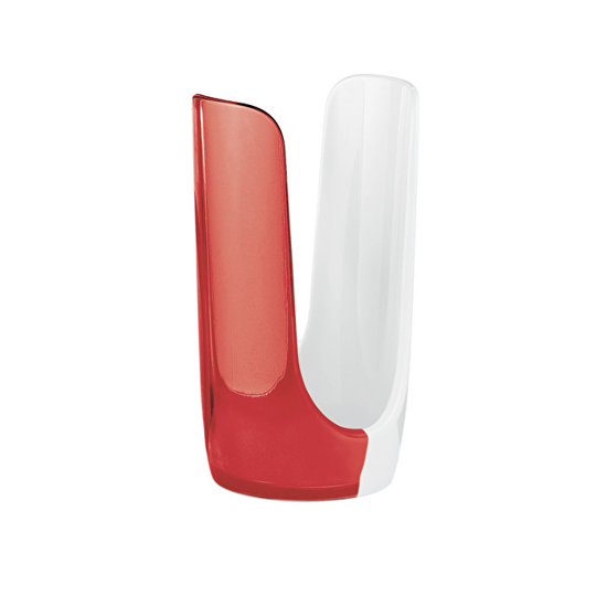 Immagine di PORTA BICCHIERI LINEA GRACE BICOLORE BIANCO ROSSO TRASPARENTE