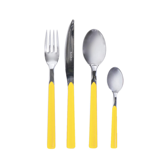 Immagine di SERVIZIO POSATE 24 PEZZI FAST COLORE GIALLO 62