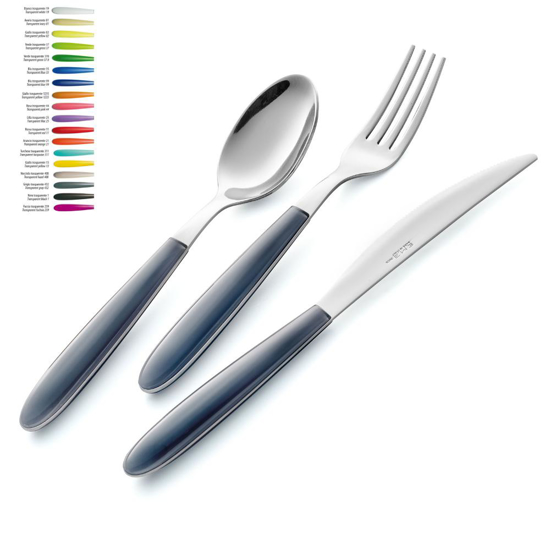 Immagine di SERVIZIO POSATE 24 PEZZI VERO COLORE GRIGIO 432