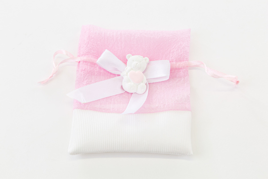 Immagine di SACCHETTO RASO ORSETTO ROSA 120 PEZZI