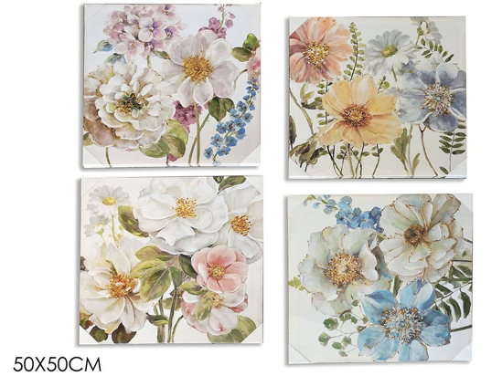 Immagine di QUADRO STAMPA SU TELA ASSORTITI "FIORI" 50X50