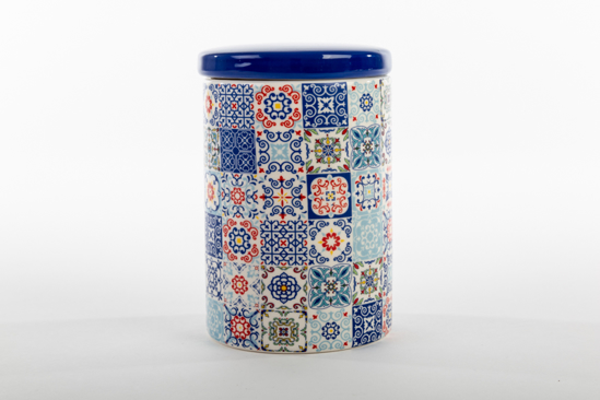 Immagine di BARATTOLO CERAMICA DECORO FANTASIA H 19