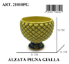 Immagine di ALZATA PIGNA CERAMICA COLORE GIALLO H 10 GIARDINI DI MARZO