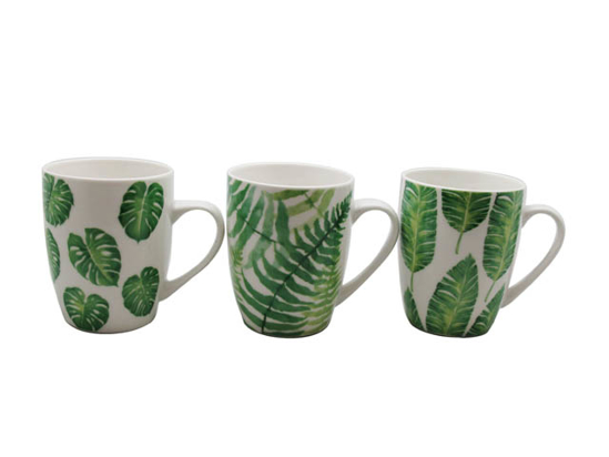 Immagine di MUG IN PORCELLANA DECORO FOGLIE