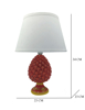 Immagine di LUME IN CERAMIA.PIGNA  COLORE ROSSA H 34