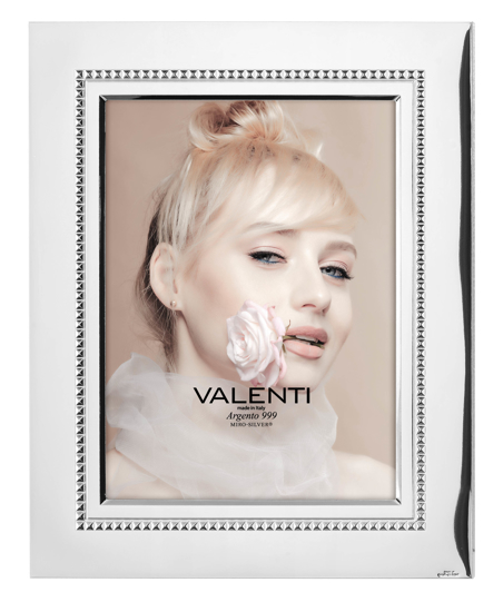 Immagine di PORTAFOTO IN ARGENTO LAMINATO PIETRE VALENTI 18X24