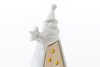 Immagine di BABBO NATALE PORCELLANA E LEGNO CON LED H 16