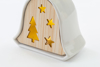 Immagine di CAMPANA PORCELLANA E LEGNO CON LED H 9.5