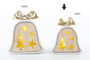 Immagine di CAMPANA PORCELLANA E LEGNO CON LED H 9.5
