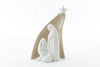 Immagine di SET NATIVITA' IN  CERAMICA BIANCO/ BEIGE H 18.5