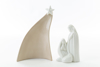 Immagine di SET NATIVITA' IN  CERAMICA BIANCO/ BEIGE H 18.5