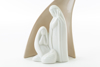 Immagine di SET NATIVITA' IN  CERAMICA BIANCO/ BEIGE H 18.5