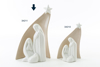 Immagine di SET NATIVITA' IN  CERAMICA BIANCO/ BEIGE H 18.5