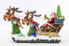 Immagine di SLITTA BABBO  NATALE CON MOVIMENTO LUCI E MUSICA H 22