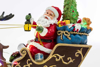 Immagine di SLITTA BABBO  NATALE CON MOVIMENTO LUCI E MUSICA H 22