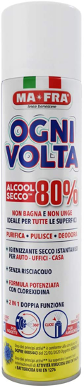 Immagine di IGIENIZZANTE A SECCO ISTANTANEO ALCOOL 80% MA- FRA OGNI VOLTA SPRAY 300 ML