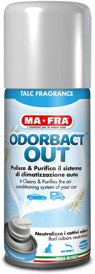 Casa e Regalo. SPRAY PURIFICANTE PER CLIMATIZZATORI AUTO MA-FRA ODORBACT  OUT TALC 150 ML