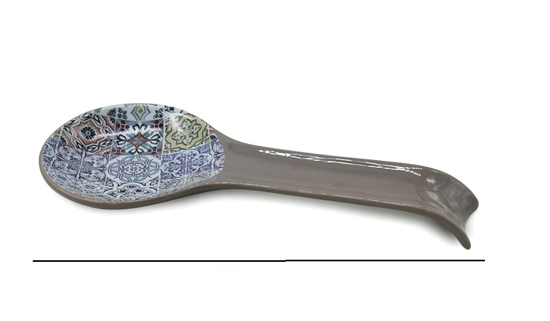 Immagine di POGGIA MESTOLO IN CERAMICA COLORE GRIGIO