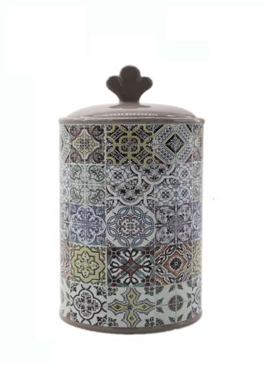 Immagine di SCATOLA IN CERAMICA COLORE GRIGIO H 23
