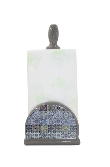 Immagine di PORTA ROTOLO IN CERAMICA LINEA DEA GRIGIO