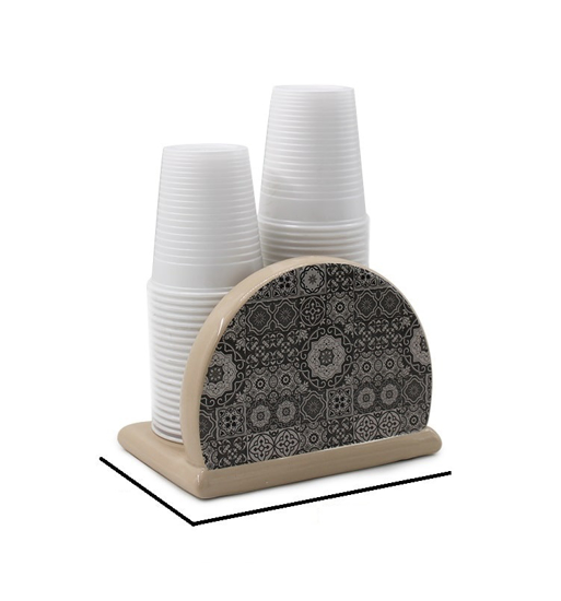 Immagine di PORTA BICCHIERI IN CERAMICA LINEA DEA CREMA