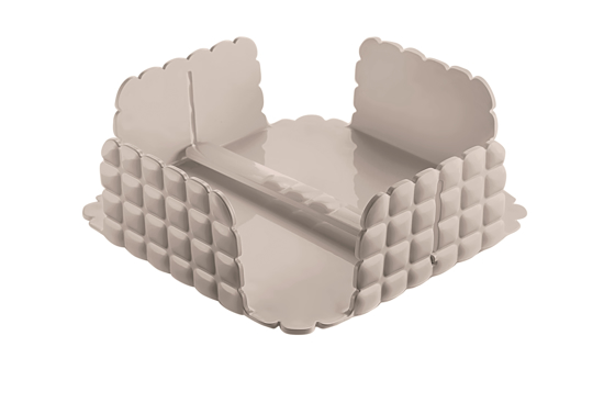 Immagine di PORTA TOVAGLIOLI ORIZZONTALI LINEA TIFFANY COLORE GRIGIO TORTORA