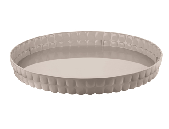 Immagine di VASSOIO TONDO LINEA TIFFANY COLORE GRIGIO TORTORA