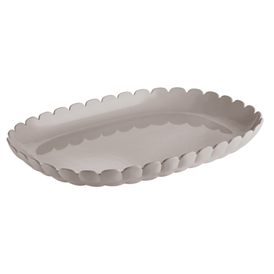 Immagine di VASSOIO A SERVIRE PICCOLO M LINEA TIFFANY COLORE GRIGIO TORTORA