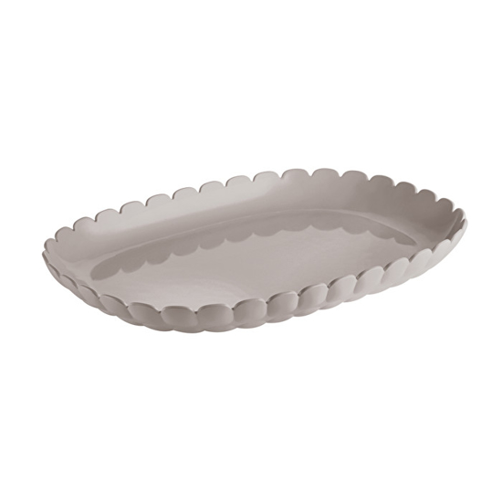 Immagine di VASSOIO A SERVIRE GRANDE L LINEA TIFFANY COLORE GRIGIO TORTORA