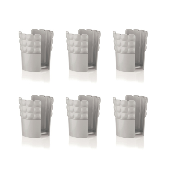 Immagine di REGGIBICCHIERI UNIVERSALI SET 6 PEZZI LINEA TIFFANY COLORE GRIGIO TORTORA