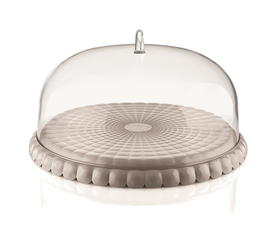 Immagine di SET TORTIERA CON CAMPANA CM.30 LINEA TIFFANY COLORE GRIGIO TORTORA