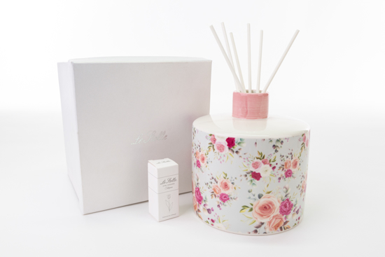 Immagine di PROFUMATORE PORCELLANA DECORO PINK & ROSE