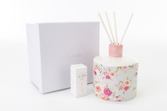 Immagine di PROFUMATORE PORCELLANA DECORO PINK & ROSE