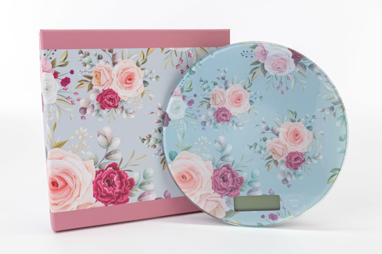Immagine di BILANCIA MAX 5 KG DIAMETRO 19 DECORO PINK & ROSE