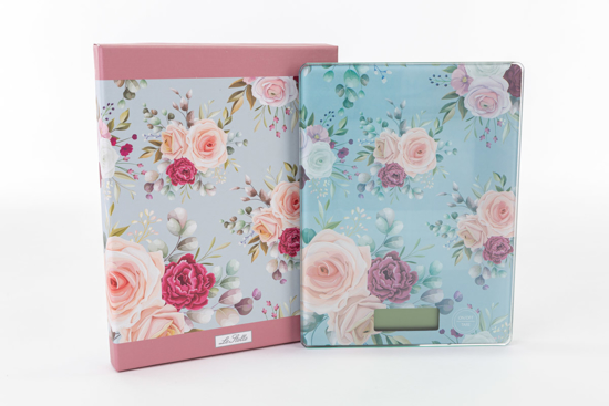 Immagine di BILANCIA MAX 5 KG 15X5X20.5 CM DECORO PINK & ROSE