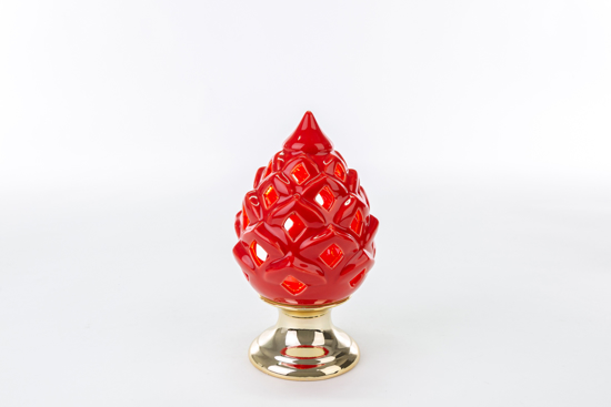 Immagine di PIGNA LED PORCELLANA H 19 LINEA ROSSO