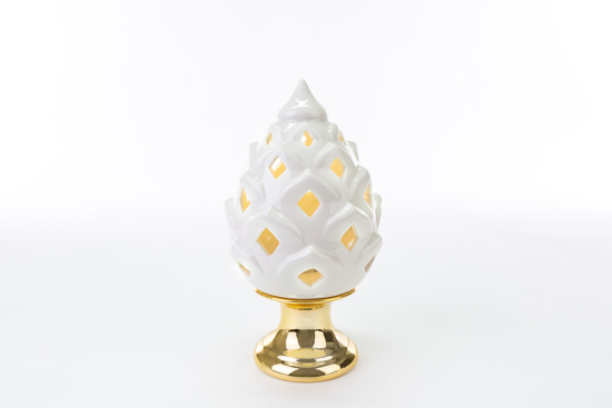 Immagine di PIGNA LED H 25  PORCELLANA LINEA BIANCO