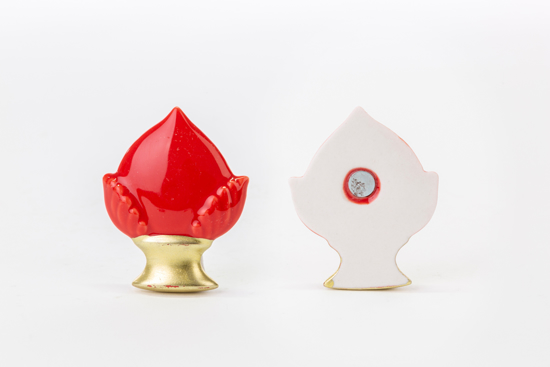Immagine di SET 12 PEZZI CALAMITA CM 5.5X6.5 POMO LINEA ROSSO