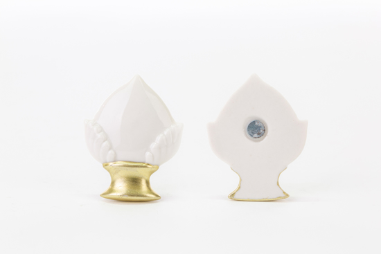 Immagine di SET 12 PEZZI CALAMITA CM 5.5X6.5 POMO LINEA BIANCO